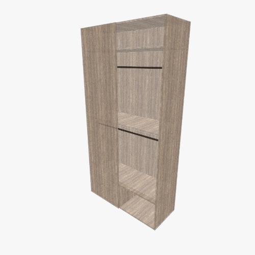 Armario con doble perchero