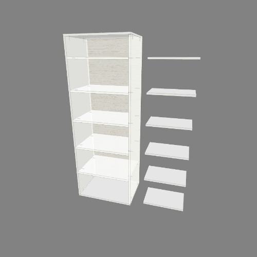 Armario sencillo y estantes