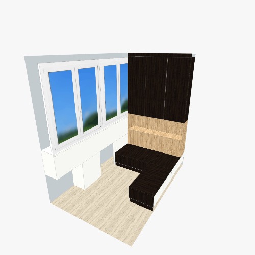 Balcony sitting L shape