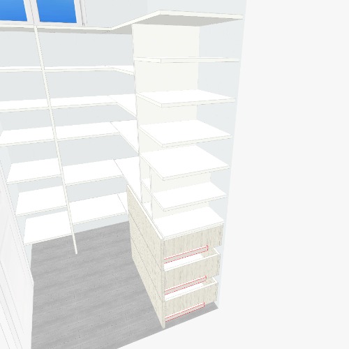 Bathroom converted to walk-in pantry