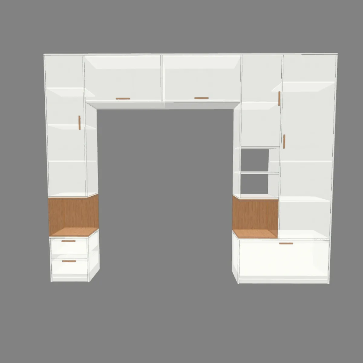 Progetto armadio a muro sopra il letto con misure e tavole per fai da te