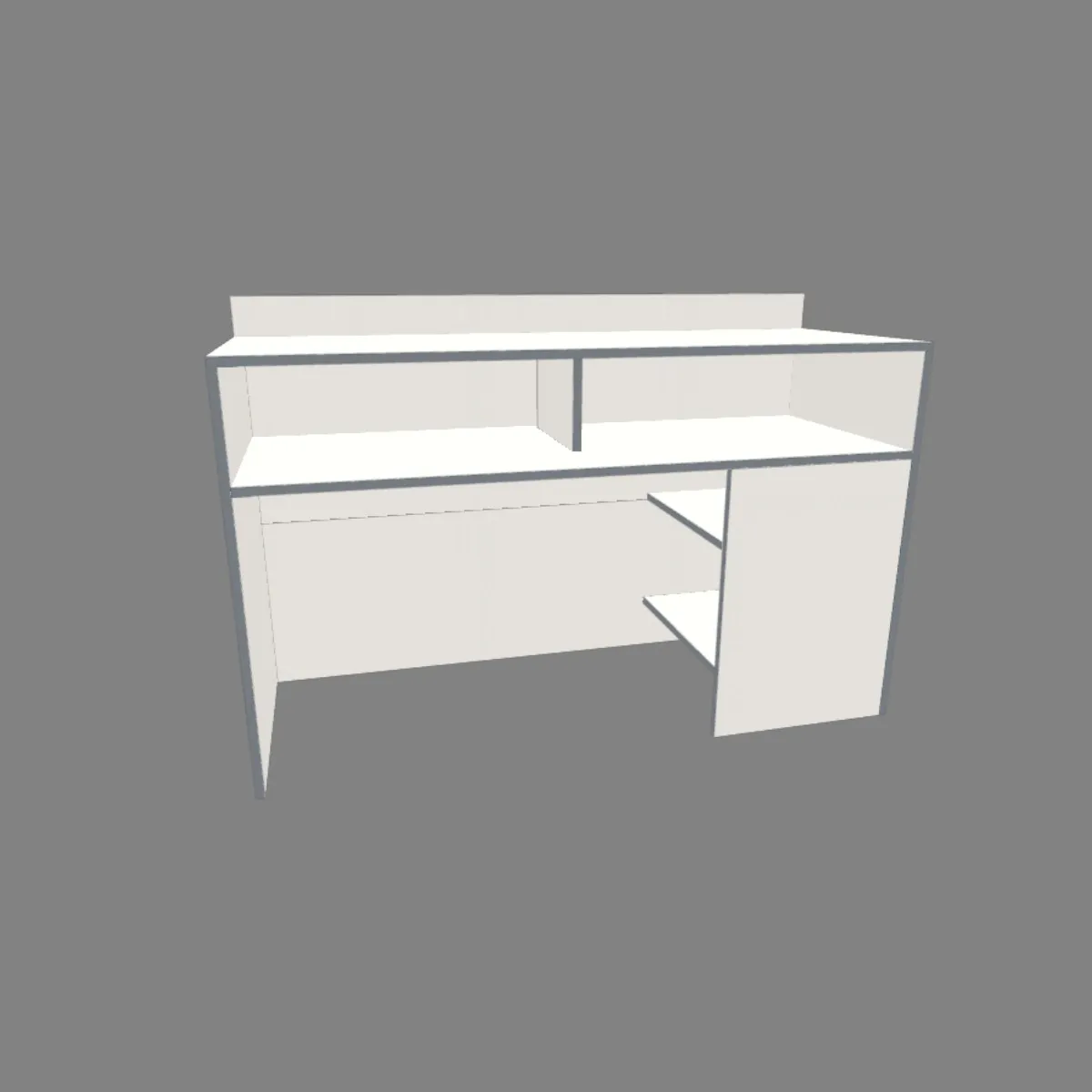 Projeto e planta de mesa para máquina de costura industrial com armazenamento