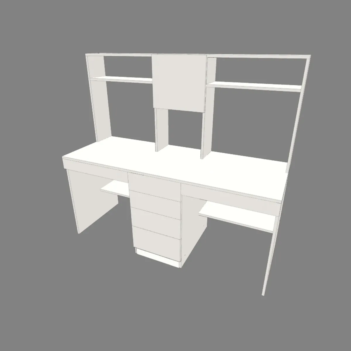 Planos y diseño de mesa infantil de melamina para carpintería DIY