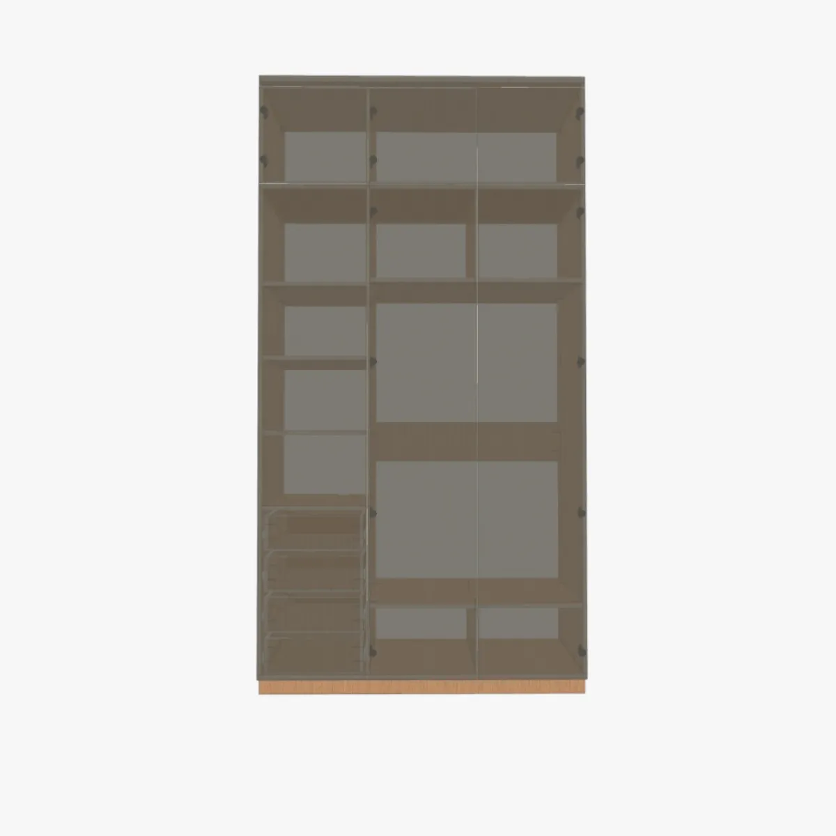 Bauplan moderner Kleiderschrank mit Maßen und Materialliste MDF Spanplatte