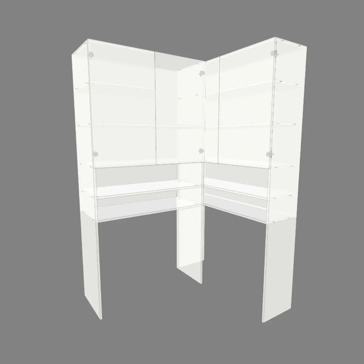 Projekt szafki narożnej na ścianę z wymiarami i montażem DIY