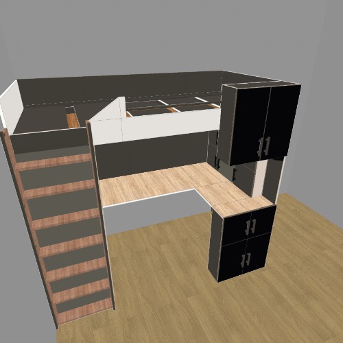 bunk bed with worksation