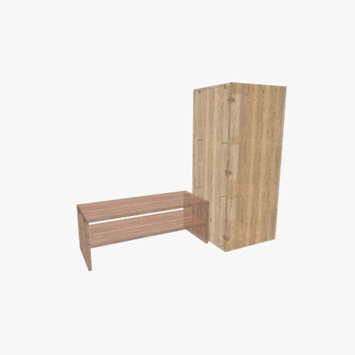 Cajonera con puerta y zapatero