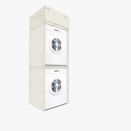 Çamaşır ve Kurutma Makinesi ikili dolap v9