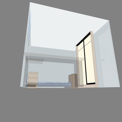 casa pieza azul proyecto