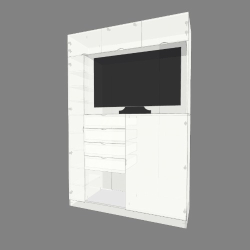 Closet con espacio tv