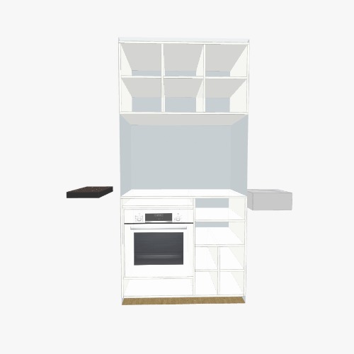 Cocina depto 110x230x600