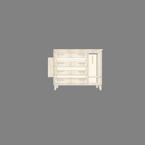 Customised Dresser with closet and rack