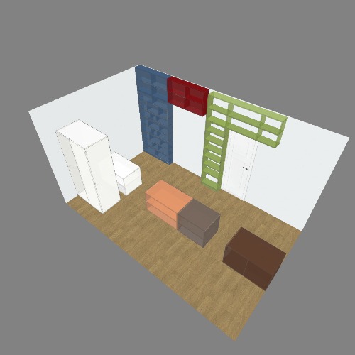 Dark blue cabinet for lego and stuff