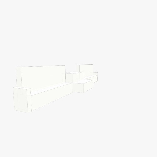 deck sofa with stairs to get down