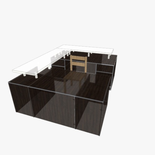 Double Desk with Bridge