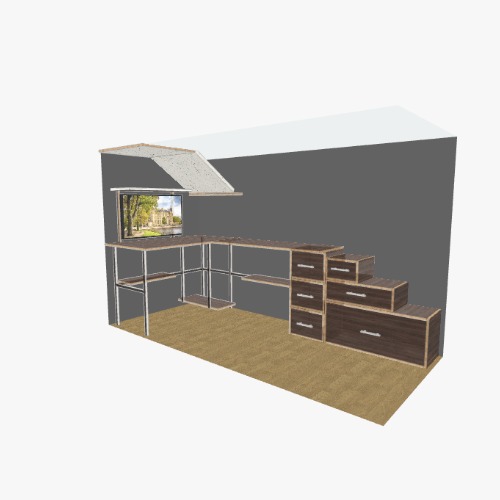 Escritorio Free 3D furniture designs and blueprints from Flatma Community