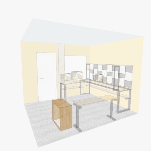 Previes escritorio en L