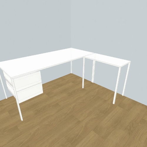 Escritorio L 1.80x1.60 con cajones