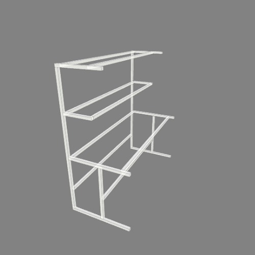 Escritorio para trabajo Projetos e plantas de móveis 3D gratuitos da Comunidade Flatma