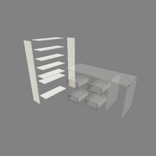 estante mesa Бесплатные 3D-проекты мебели и чертежи от сообщества Flatma