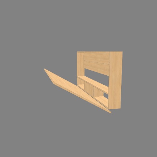 Floating Desk Бесплатные 3D-проекты мебели и чертежи от сообщества Flatma