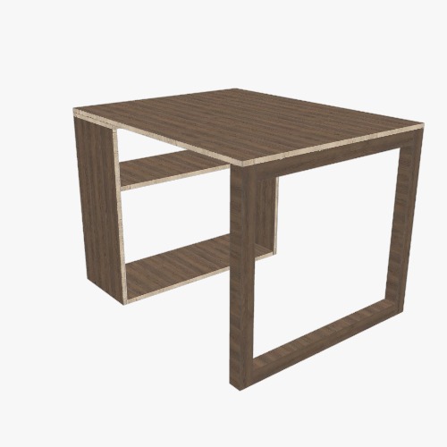 Folding table shelf