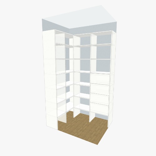 гардероб Dự án và bản vẽ nội thất 3D miễn phí từ Cộng đồng Flatma