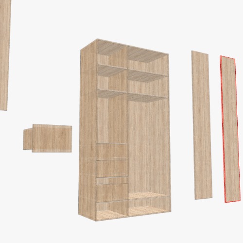 Гардероб с ящиками