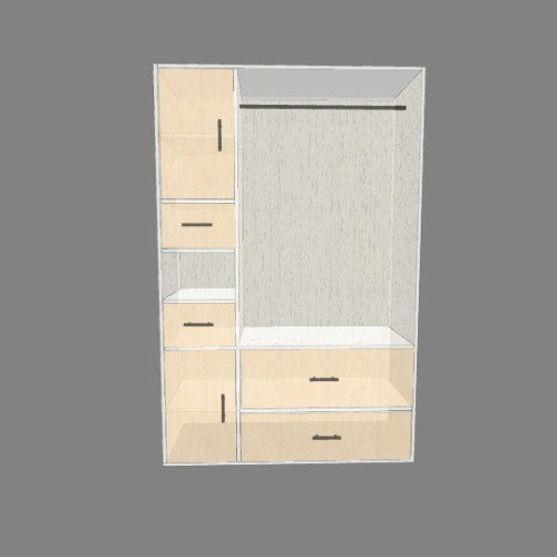 Guarda roupas semi aberto