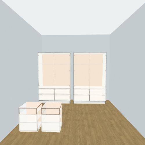 Guardaropa doble y veladores