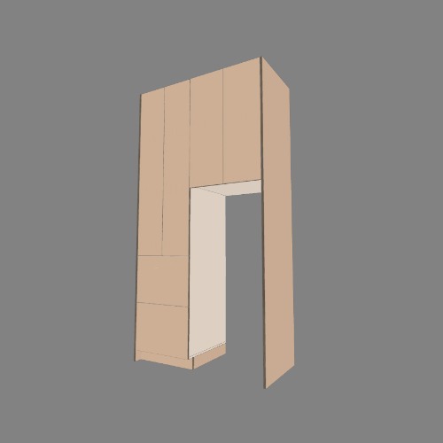 Гульнара шкаф с нишей для морозильника 2