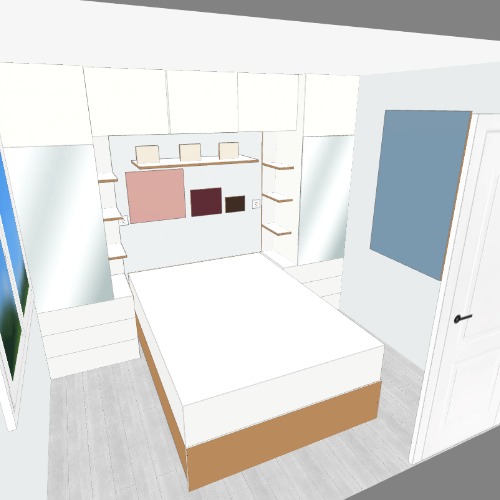 Habitación pequeña con puente