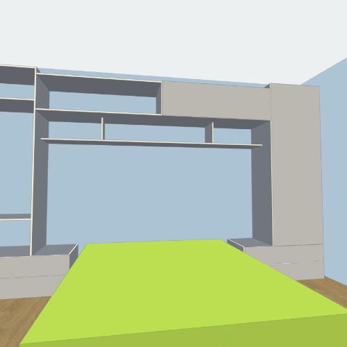 изголовье кровати раскрытый