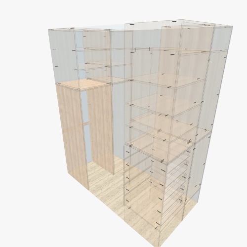 Гардеробная Flatma কমিউনিটি থেকে ফ্রি 3D আসবাবপত্র প্রজেক্ট এবং ব্লুপ্রিন্ট