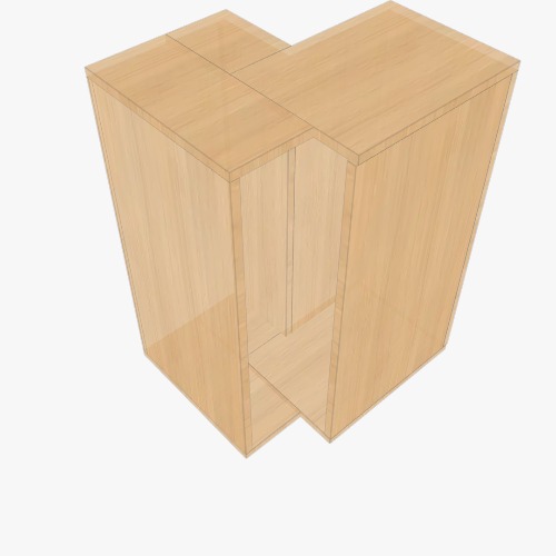 Estantería esquinera Nelson โครงการและแบบแปลนเฟอร์นิเจอร์ 3D ฟรีจากชุมชน Flatma