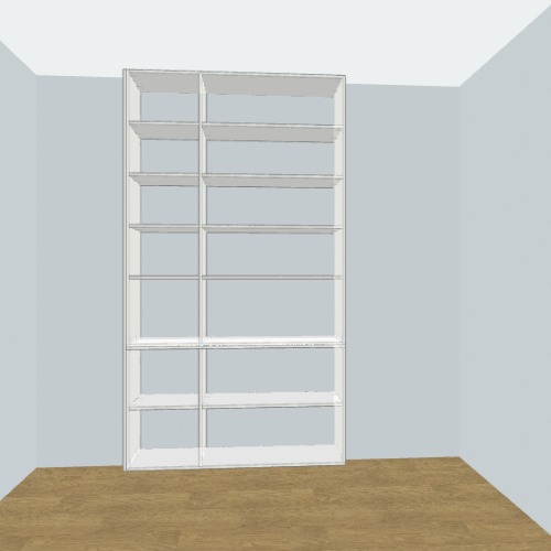 Каркас книжного шкафа с широкими полками