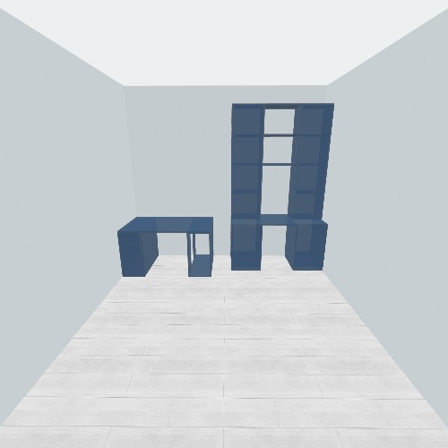 Kitaplıklı Çalışma Masası