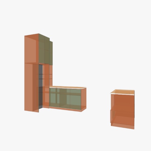 Kitchen front wall with window