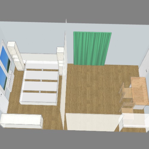 Комната Спальная/Зал Бесплатные 3D-проекты мебели и чертежи от сообщества Flatma