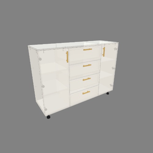 Комод с 2 створками и с 4 ящиками 1400х450х930