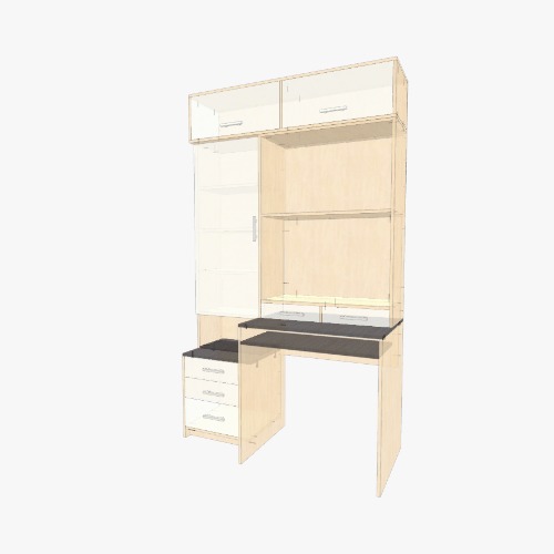 Компьютерный стол с надстройкой