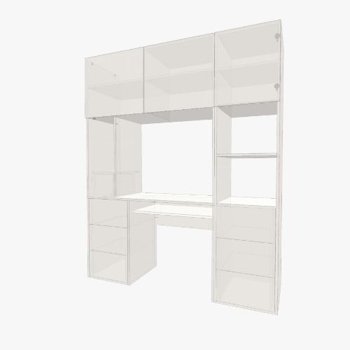 Компьютерный стол + шкаф + надстройка В1