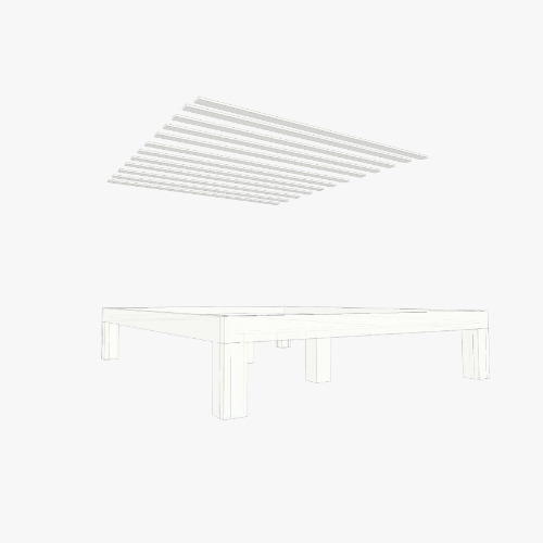 Кровать 160x200 без заднего бортика