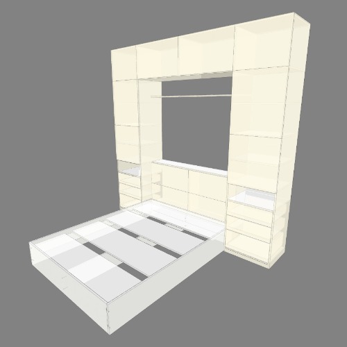 Кровать с системой хранения