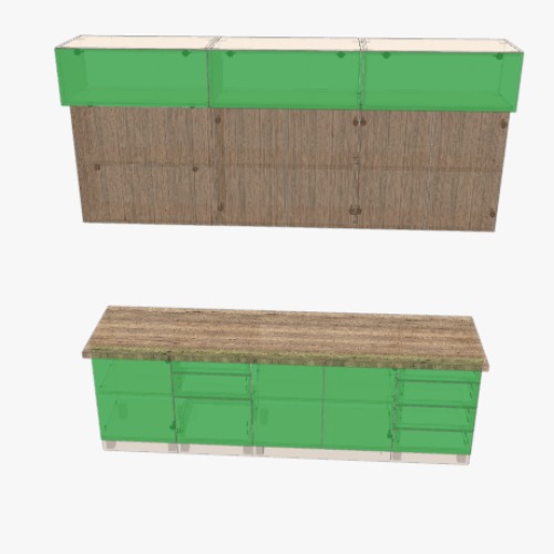 kuchnia justyna Бесплатные 3D-проекты мебели и чертежи от сообщества Flatma