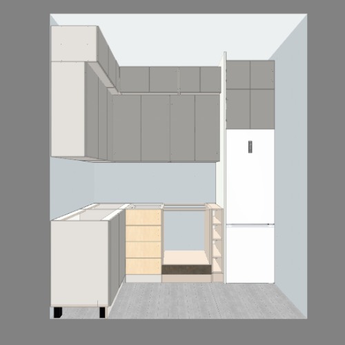 Кухня 2.15 х 1.38 Вариант со встроеной варочной