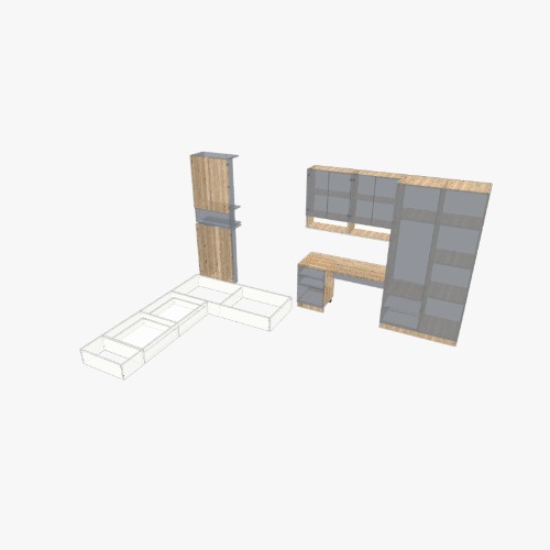 Детская Бесплатные 3D-проекты мебели и чертежи от сообщества Flatma