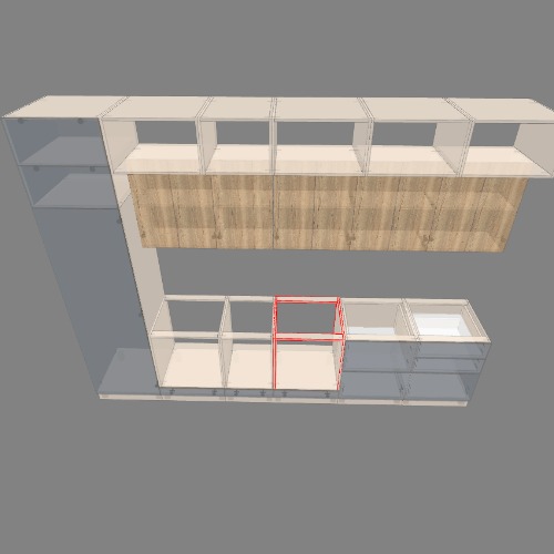 Кухня на прямую стену с встроенной техникой