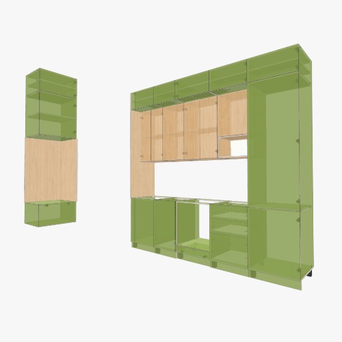 Кухня с выделенной зоной для кофемашины