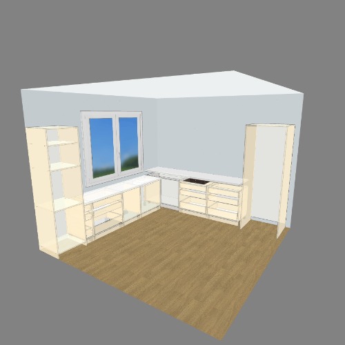 Кухня угловая без фасадов Free 3D furniture designs and blueprints from Flatma Community